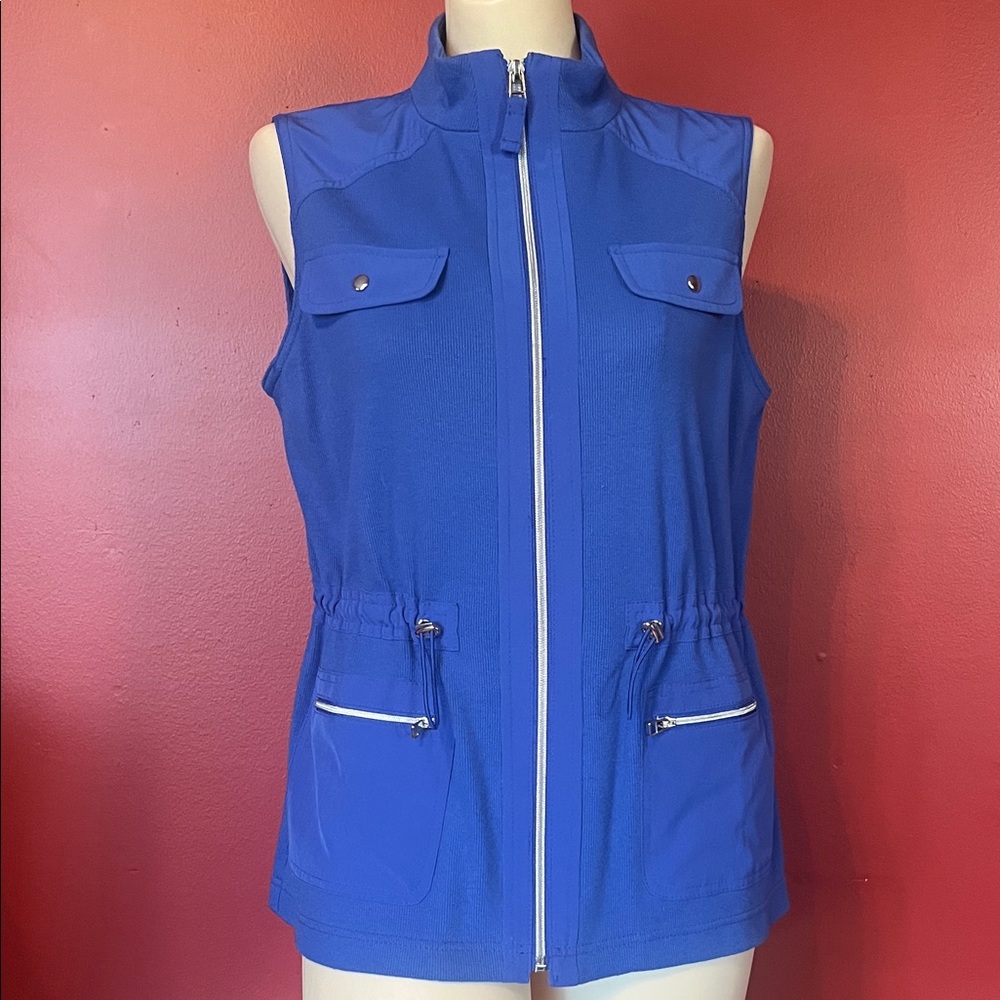 Like new Blue Z energy vest with silver hardware